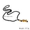 COLORFUL BLING Black Beads Obisidian Pi Xiu Pi Yao Pendant