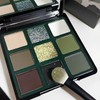 Green Cat-eye Eyeshadow Palette, 9 Colors Matte & Glitter, Highly