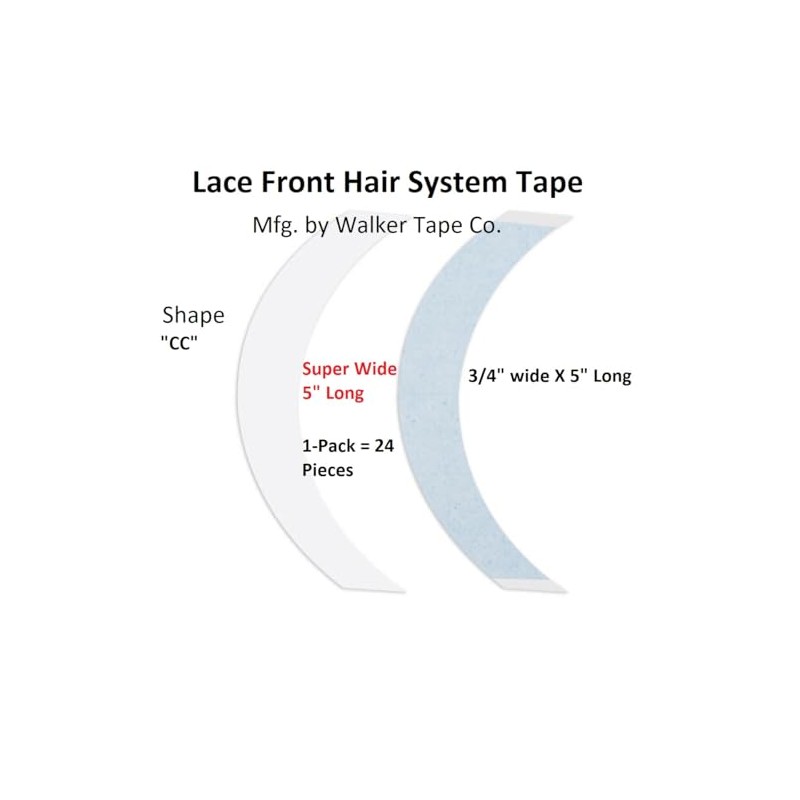 Walker Tape Blue Liner Lace Front Support Tape CC Contour
