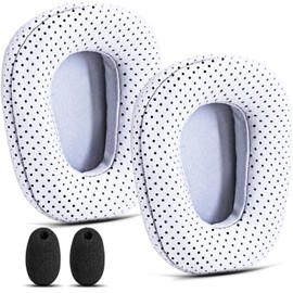 B450-XT B550-XT Replacement Ear Pads Sheepskin Leather Ear Cushion Compatible with B450-XT B550XT Headset I B450 B550 XT Kit Accessories (White)