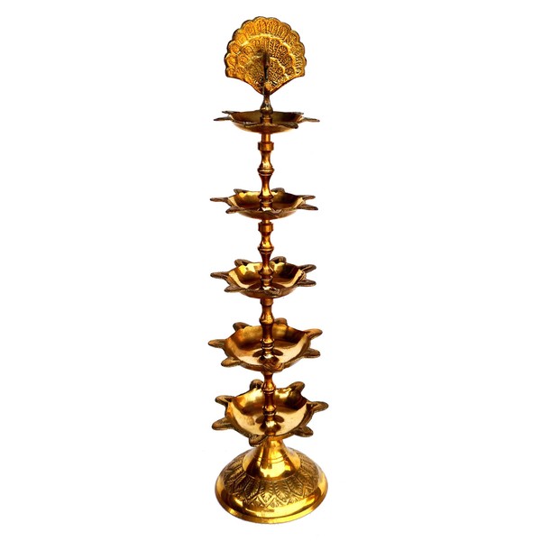 Rastogi Handicrafts Pure Brass Diya (Puja Lamp) Hindu Pooja Article,Diyas,