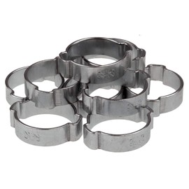 Universal 2 Ear (Two Ear Clamps) Hose Clamps Set / Clamping Range 22-25 mm Cable Clamp Set Hose Clamp Assortment (2-Ear Clamps), 10-Piece