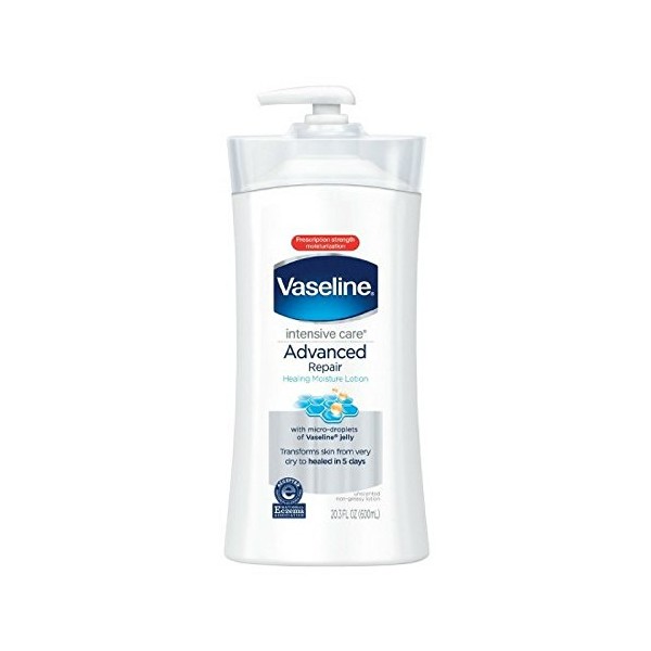 Vaseline Intensive Care Advanced Repair Unscented Healing Moisture Lotion, 20.3 oz (Pack of 8)