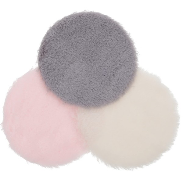 Gadpiparty Round Rugs Round Rugs 3pcs Carpets Carpet Decor Fluffy House Adorable Mini Plush Miniature Floor Softer Small Realistic Model Rug Decoration Miniature Furniture Circle Rugs