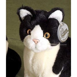 Förster Small Cat Soft Toy Sitting 20 CM Black#3478 Antique White