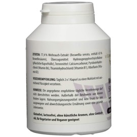 Vitaworld Boswellia Frankincense Extract, 500 mg, Original Boswellin® Extract, 350 mg Boswellic Acid per Capsule, with B Vitamins B1, B2 and B6, Vegan, 120 Capsules