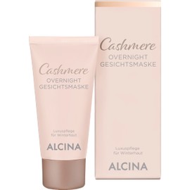 ALCINA Cashmere Overnight Face Mask - 1 x 50 ml - Regenerates & Soothes Winter Skin Overnight - Intensive Care - For Dry & Mature Skin - With Cashmere Extract, Dexpanthenol and Squalane