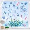 Condessacity Blue Wall Sticker, Turtle, Sea, Octopus, Bubble, Seaweed, 3D