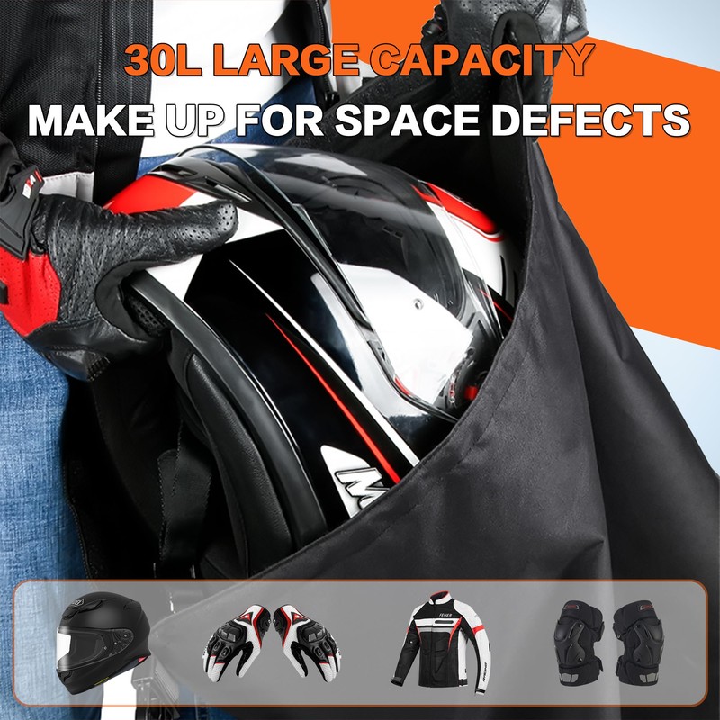 IZTOSS Motorcycle Helmet Bag Helmet Storage Bag with Combination Lock