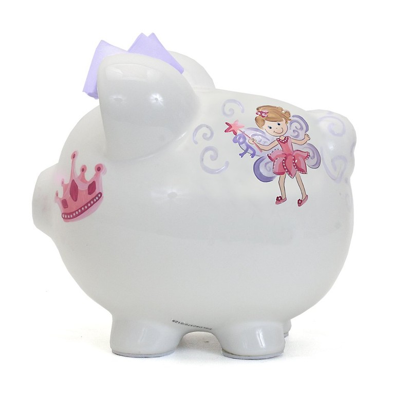 Child to Cherish Ceramic Piggy Bank for Girls, Magic Fairy