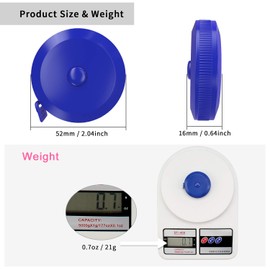 DiCUNO 60-Inch 1.5 Meter Soft and Retractable Tape Body Tailor Sewing Craft Cloth Dieting Measuring Tape (3 Pcs of Blue with One Soft Tape)