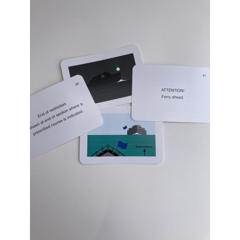 Marine Flip Cards CEVNI Signs Symbols & Lights - Marine
