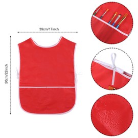SATINIOR 4 Pieces Art Smock for Kids Artist Smock Waterproof Painting Apron Painting Smocks for Children, 4 Colors (Red, Green, Gold, Royal Blue)