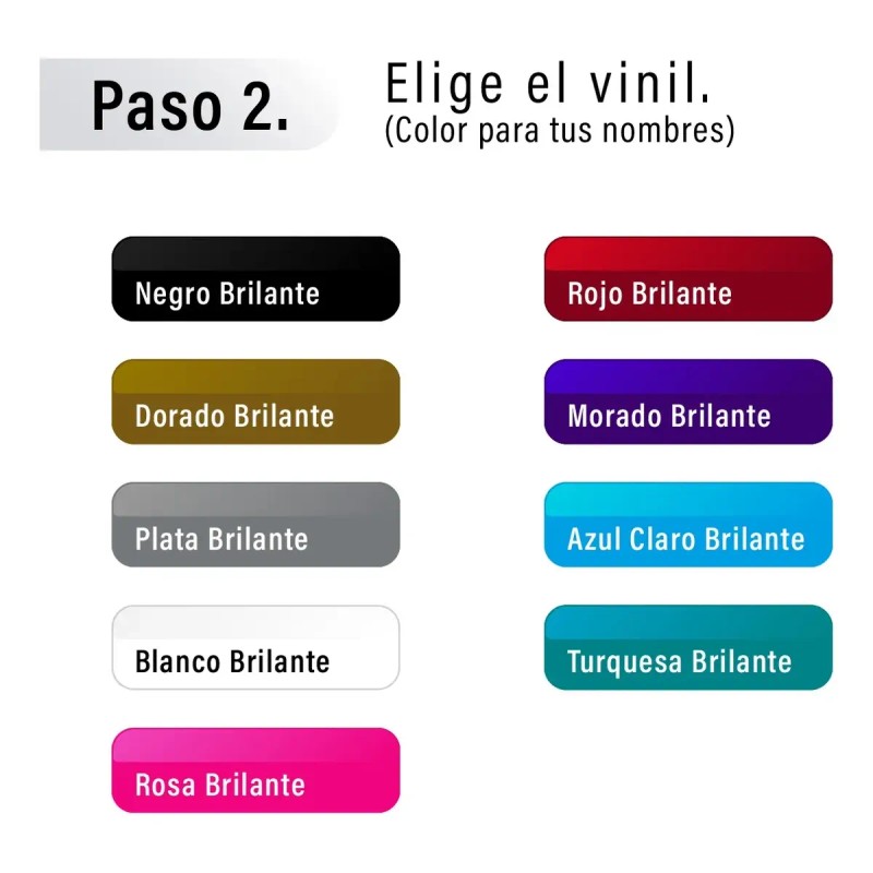 Stickers Calcas De Vinil Nombres Para Vaso 4x11cm - 15pzs