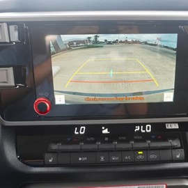 HDUFC for Toyota Tundra Sequoia 2025-2022 One-Touch Start Button Cover/Ring Driving Mode, Rearview Mirror Adjustment, Volume Adjustment knob Cover Interior Decoration 5-Piece Set (8-inch Screen, red)