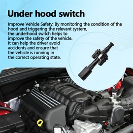 Under Hood Switch Compatible with Dodge Charger Dakota Durango Journey Ram 1500 2500 3500 Cherokee Wrangler Replaces 68347576AA