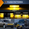 Nilight 4PCS 6LED Amber Emergency Strobe lights 12V 24V Surface