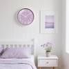 TAHEAT Wall Clock, Decorative Modern Purple Clock for Kitchen Living
