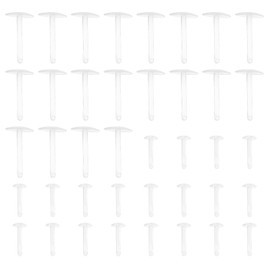 ECSiNG 40pcs Luncheon Meat Bait Stops Clear Plastic Terminal Tackle Accessories Carp Fishing Hook Bait Accessories for Coarse Fishing Wary Carp
