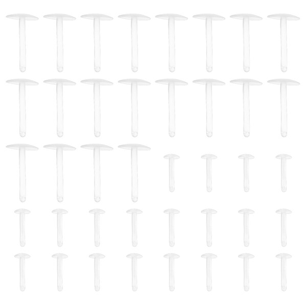 ECSiNG 40pcs Luncheon Meat Bait Stops Clear Plastic Terminal Tackle