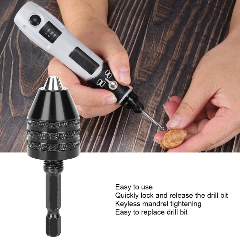 Mini Drill Chuck 0.3-3.2mm with M8 Chuck Rod Set for
