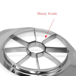 Apple Slicer, Thickened Apple Corer Cutter 8-Blade Sharp Full Stainless Steel Apple Fruit Corer and Divider, Large, Suitable for Apples Up to 4 Inches