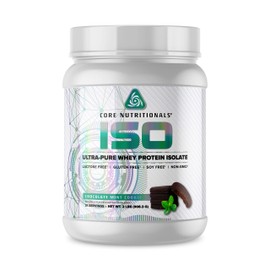 Core Nutritionals ISO, 100% Micro Filtered, Zero Artificial Fillers, 25g Whey Protein Isolate, 32 Servings (Mint Cookie)