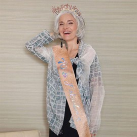 AOPRIE 70 & Fabulous Birthday Sash for Women Birthday Tiara & Crowns Headbands for Girls Happy Birthday Accessories Favor Supllies Rose Gold, 2 Pack