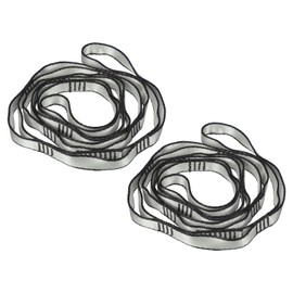PATIKIL 22KN Adjustable Daisy Chain Yoga Extended Belt 1.5M 2PCS Nylon Climbing Sling Strap for Home Workout Exercise Pilates Gymnastics Grey