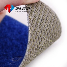 Z-LEAP Triangle Diamond Sandpaper Sheet Discs Sanding Pads for for Grinding Stone Glass Ceramic 3"(80mm) Mix Grit/8pcs