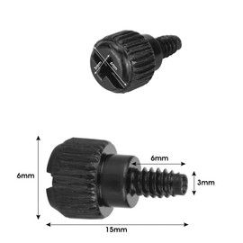 Pack of 100 Case Screws, Computer Screws, 6# -32 × 6 mm Motherboard Screws Metal Alloy Thumb Screws Thumb Screw for Cover/DIY Repair