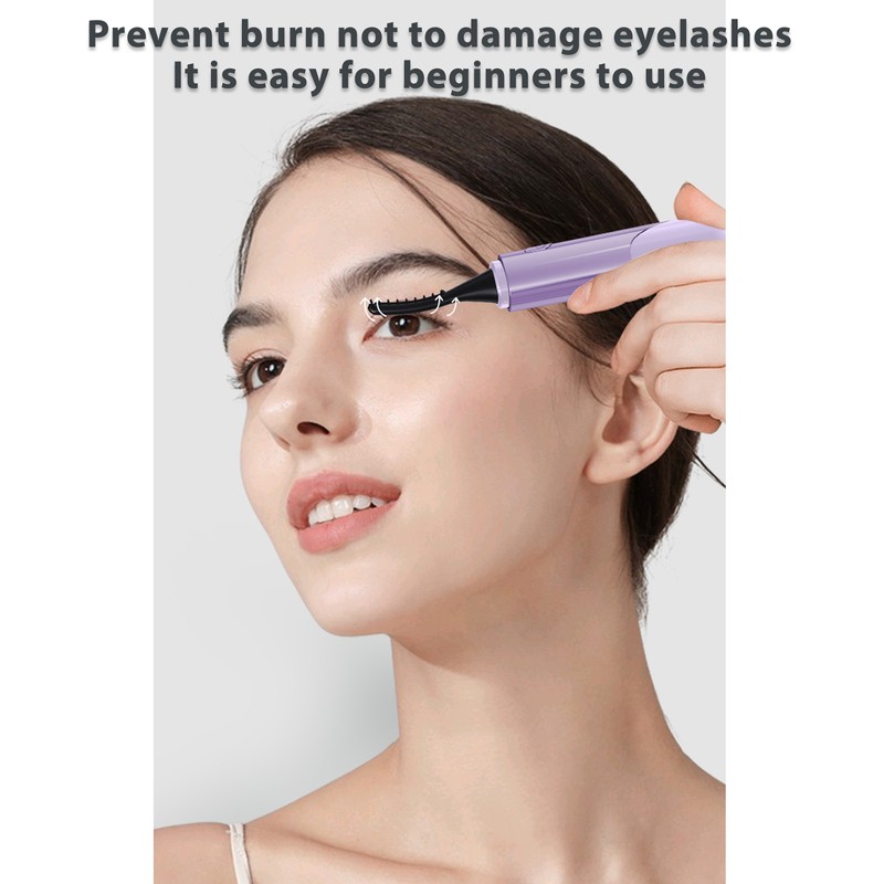 Heated Eyelash Curler Long Lasting Mini 4 Temperature Setting Rechargeable