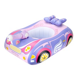 Swimbobo Toddler Pool Float with Seat Boat and Water Gun Inflatable Ride-on Swimming Pool Toys for Kids Outdoor (Purple)