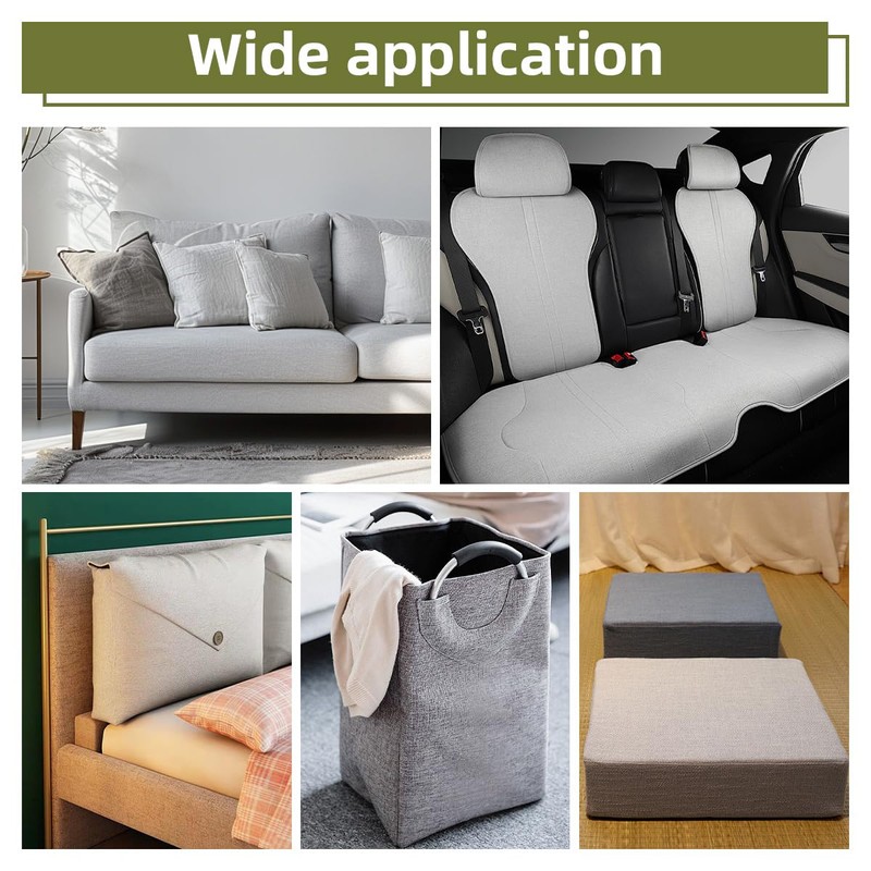 ZESION 2Pcs Self-Adhesive Linen Fabric Patches, Quick Repair for Sofas,