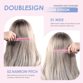 BOHUIZ 6Pcs Barber Comb, 7 Inch Carbon Fine Cutting Comb Anti Static Professional Clipper Combs for Men and Woman Hairdressing Comb Pack for Salon and Home(6 Colors)