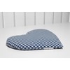 Rapeseed Cushion Heart Approx. 30 x 25 cm – Blue/White