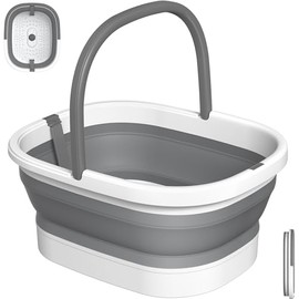 Nekteck Foot Soaking Tub Collapsible Bucket for Foot Bath Soak Tub, Foot Basin Foot Soaker with 138 Acupressure Nodes and Pumice Stone for Feet Massager Pedicure Foot Spa, Gifts for Men Women Dad Mom