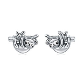 925 Sterling Silver Capybara Sheep Duck Axolotl Earrings - Cute Animal Earrings Jewelry Gifts for Women (Sloth)
