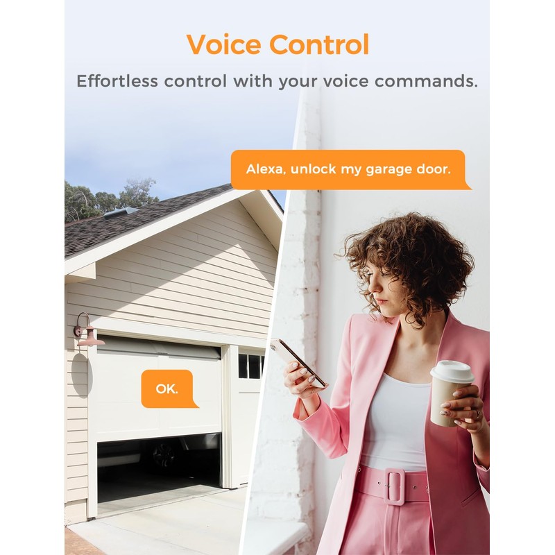Refoss Refoss Smart Wi-Fi Garage Door Opener, Compatible with Apple