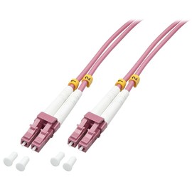 LINDY 46341 Fibre Optic Duplex Cable LC/LC OM4 2 m Pink 2 m