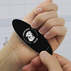 Good Boy Club Dog Funny Humor Double-Sided Oval Nail File Emery Board Set 4 Pack