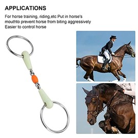 Pssopp Horse Mouth Bit, Sturdy Material Horse Mouth Bit Exquisite Craftsmanship Stainless Steel Horse Snaffle Bit Flavor Horse Mouth Snaffle Bit for Farmhouse