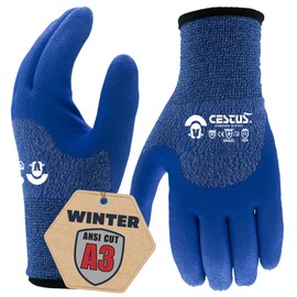 Cestus C-13, Freezer Gloves for Working in Freezer, Winter Work Gloves for Men, A3 Cut Resistant, Insulated for Cold Weather, Large