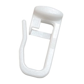Pleated Gliders/Curtain Hooks with Flat Head 11 x 9 mm, Plastic, White (Pack of 100)