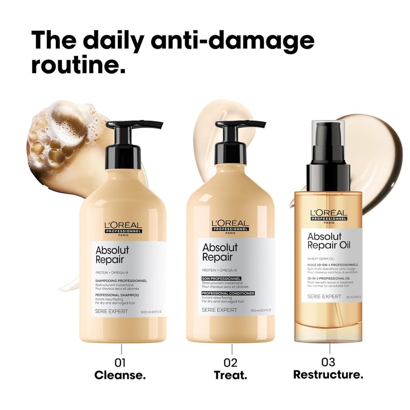 L'Oreal Professionnel Absolut Repair Shampoo – Nourishing Protein Shampoo For