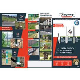 Quikset Pro 2-K Chemical Dowel 700 ml for Natural Ground Fence Post Fence Post Post Dowel Set without Concrete