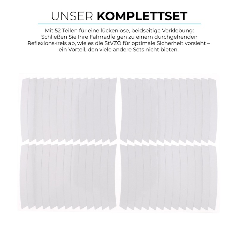 Blackshell® Reflector Sticker - Perfect Fit Bicycle Sticker Set for