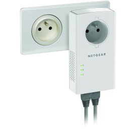 Netgear PLP2000 Powerline (nur für Frankreich, französischer Stecker, mit integrierter Steckdose)