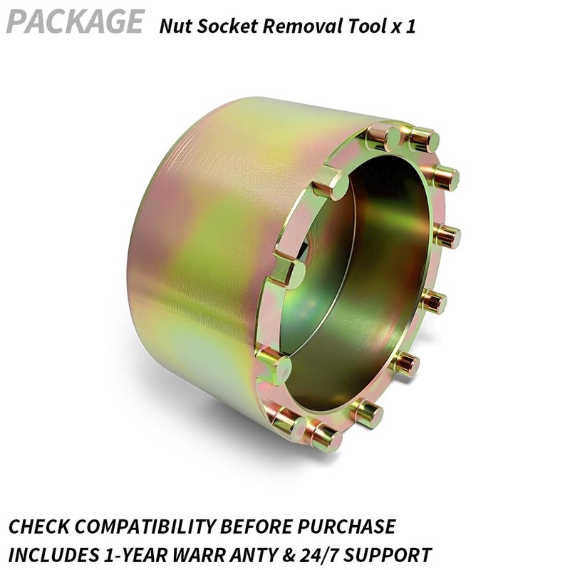 GOLKNHA 12 Pin Rear Axle Spindle Hub Bearing Retaining Nut