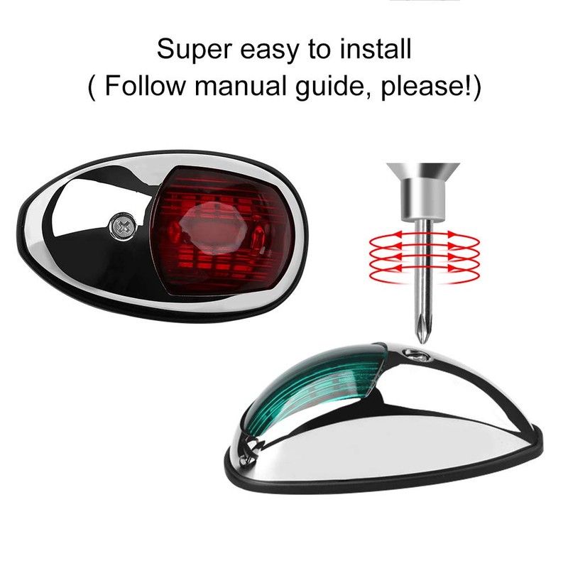 Sebnux Boat Navigation Light, Marine Navigation Lights, Bow Light for